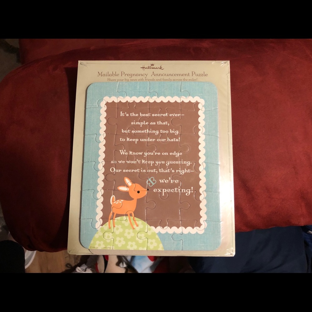 Brand new Hallmark pregnancy announcement puzzle